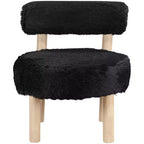 Meridian Furniture Ambre Vegan Shearling Fabric Chair