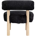 Meridian Furniture Ambre Vegan Shearling Fabric Chair