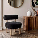 Meridian Furniture Ambre Vegan Shearling Fabric Chair