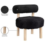 Meridian Furniture Ambre Vegan Shearling Fabric Chair