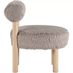 Meridian Furniture Ambre Vegan Shearling Fabric Chair