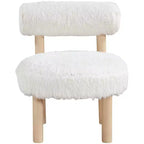 Meridian Furniture Ambre Vegan Shearling Fabric Chair