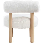 Meridian Furniture Ambre Vegan Shearling Fabric Chair