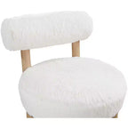 Meridian Furniture Ambre Vegan Shearling Fabric Chair