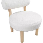 Meridian Furniture Ambre Vegan Shearling Fabric Chair