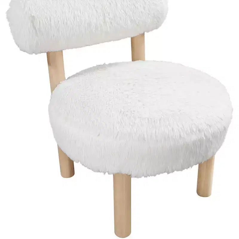 Meridian Furniture Ambre Vegan Shearling Fabric Chair
