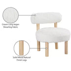 Meridian Furniture Ambre Vegan Shearling Fabric Chair