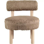 Meridian Furniture Ambre Vegan Shearling Fabric Chair