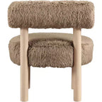 Meridian Furniture Ambre Vegan Shearling Fabric Chair