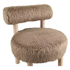Meridian Furniture Ambre Vegan Shearling Fabric Chair