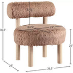 Meridian Furniture Ambre Vegan Shearling Fabric Chair