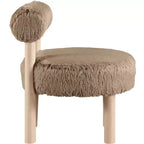 Meridian Furniture Ambre Vegan Shearling Fabric Chair