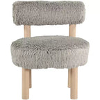 Meridian Furniture Ambre Vegan Shearling Fabric Chair