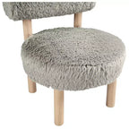 Meridian Furniture Ambre Vegan Shearling Fabric Chair