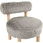 Meridian Furniture Ambre Vegan Shearling Fabric Chair