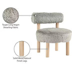 Meridian Furniture Ambre Vegan Shearling Fabric Chair