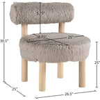 Meridian Furniture Ambre Vegan Shearling Fabric Chair