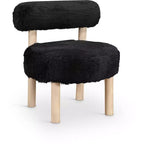 Meridian Furniture Ambre Vegan Shearling Fabric Chair
