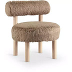 Meridian Furniture Ambre Vegan Shearling Fabric Chair