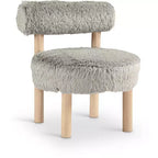 Meridian Furniture Ambre Vegan Shearling Fabric Chair