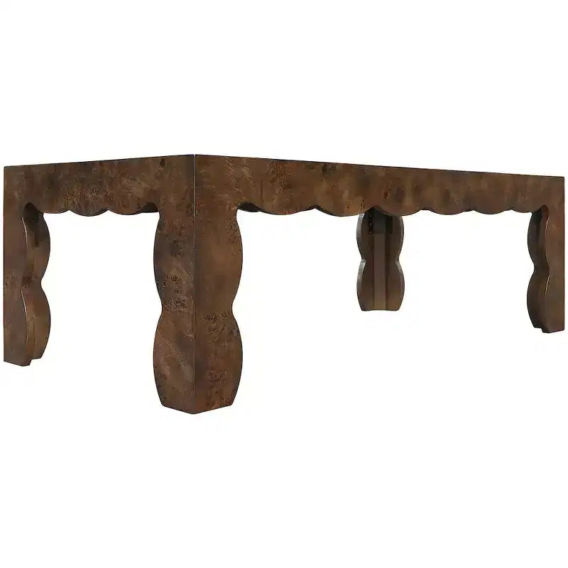 Meridian Furniture Vassa Brown Burl Veneer Coffee Table