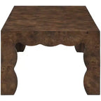 Meridian Furniture Vassa Brown Burl Veneer Coffee Table