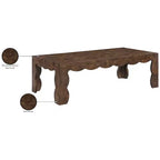 Meridian Furniture Vassa Brown Burl Veneer Coffee Table