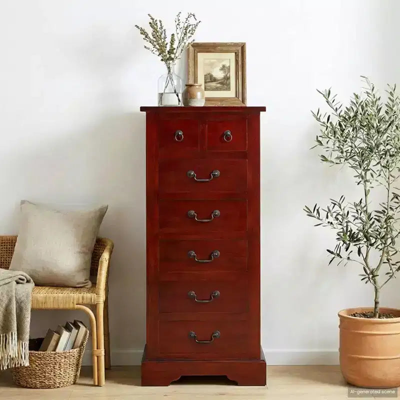 vidaXL Commode de tiroirs avec tiroir Marron 45 x 35 x 100,5 cm
