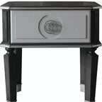 HomeRoots 24 Charcoal And Light Gray Manufactured Wood Square End Table