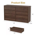 Commode LinTimes à 6 ou 8 tiroirs, grand chiffonnier moderne pour chambre à coucher, salon, chambre d'enfant ou dressing