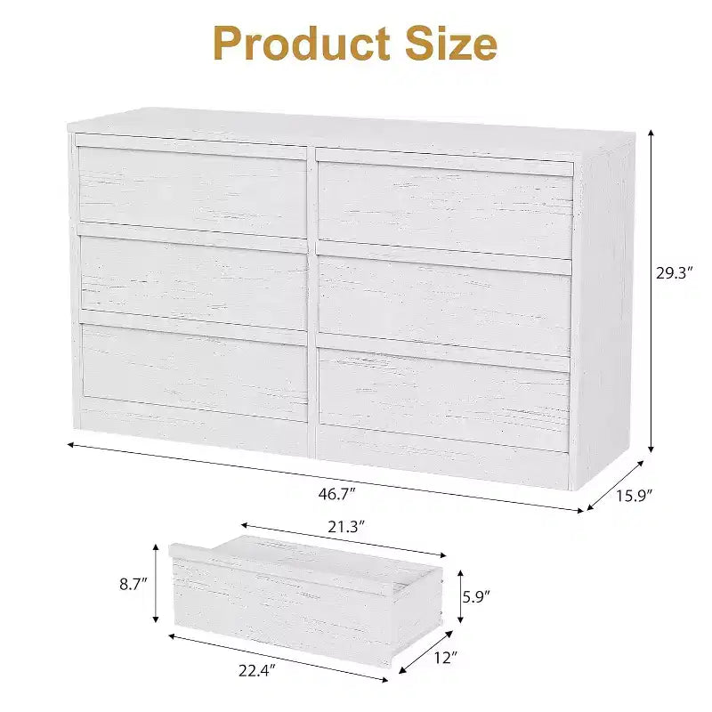 Commode LinTimes à 6 ou 8 tiroirs, grand chiffonnier moderne pour chambre à coucher, salon, chambre d'enfant ou dressing