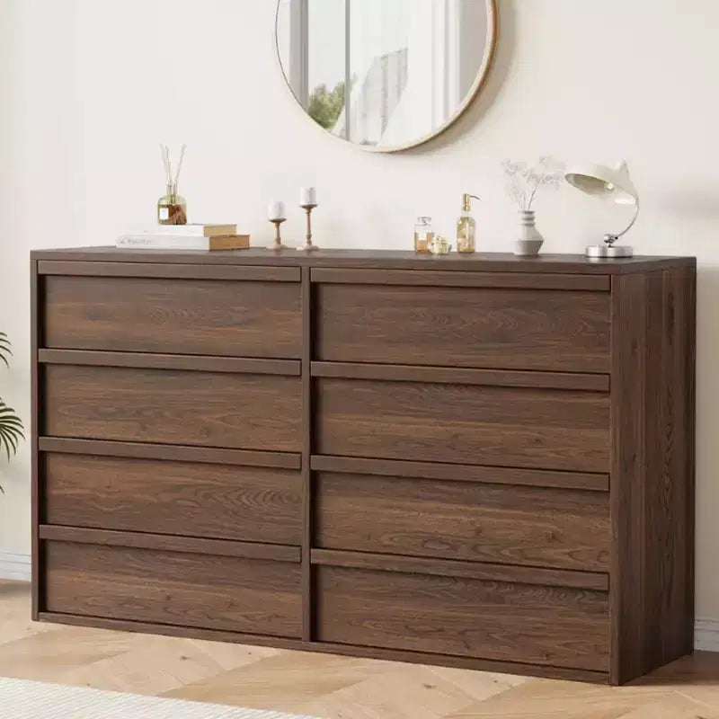 Commode LinTimes à 6 ou 8 tiroirs, grand chiffonnier moderne pour chambre à coucher, salon, chambre d'enfant ou dressing