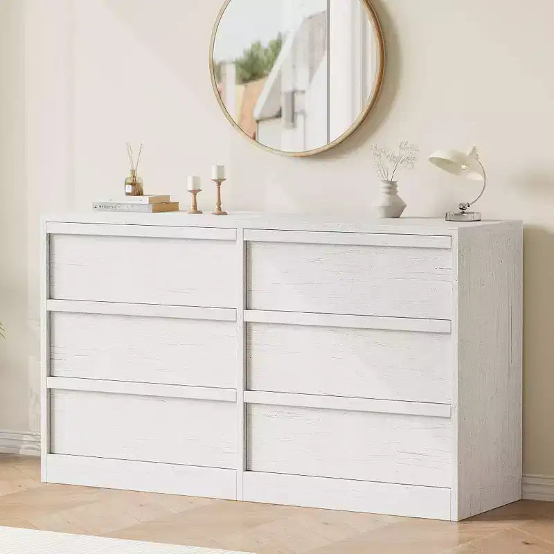 Commode LinTimes à 6 ou 8 tiroirs, grand chiffonnier moderne pour chambre à coucher, salon, chambre d'enfant ou dressing