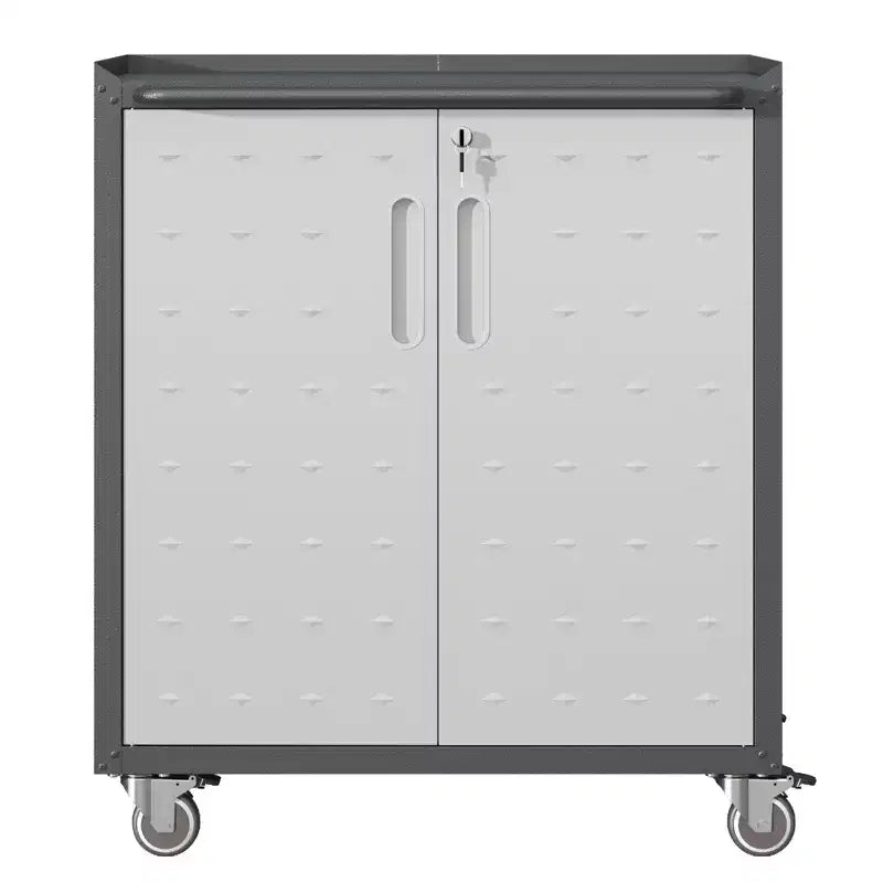 Heavy-Duty Metal Garage Storage Cabinet with Wheels, Tool Storage Cabinet for Organizer Solutions