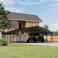 LinTimes 20' x 30' Metal Carport Heavy-Duty All Weather Shelter, Galvanized Steel Roof & Powder Coated Frame for Vehicle Protection & Outdoor Use