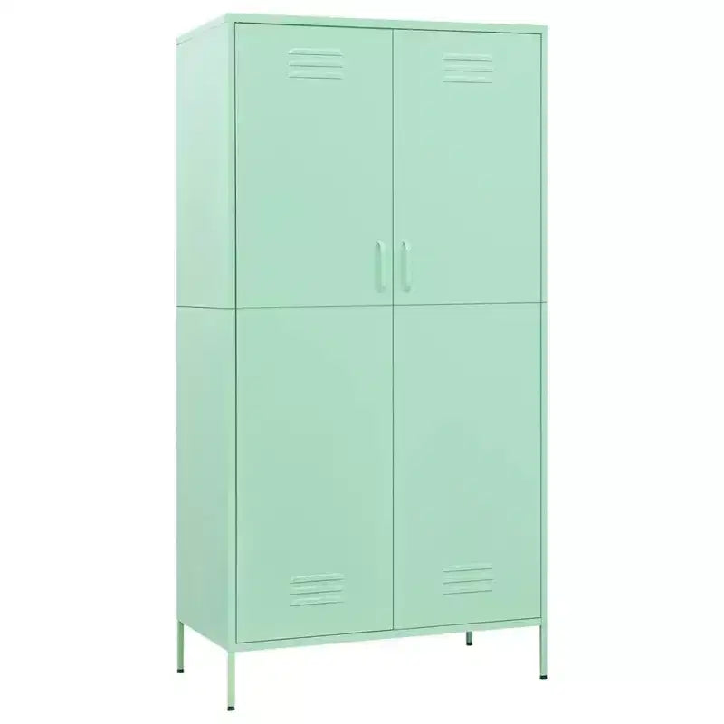 vidaXL Wardrobe Mint Steel 35.4 x 19.7 x 70.9 in Modern Mint Wardrobe