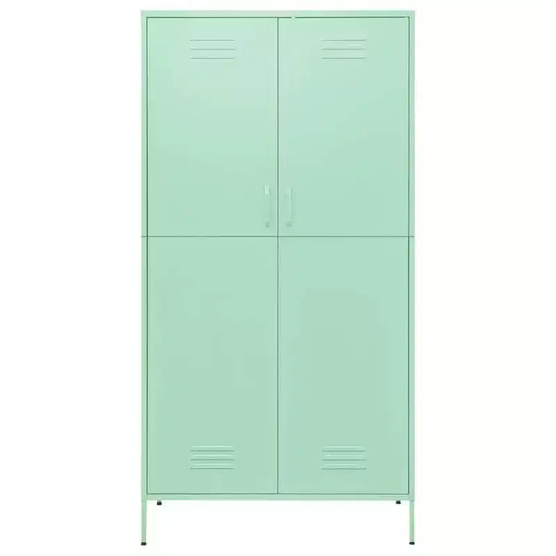 vidaXL Wardrobe Mint Steel 35.4 x 19.7 x 70.9 in Modern Mint Wardrobe