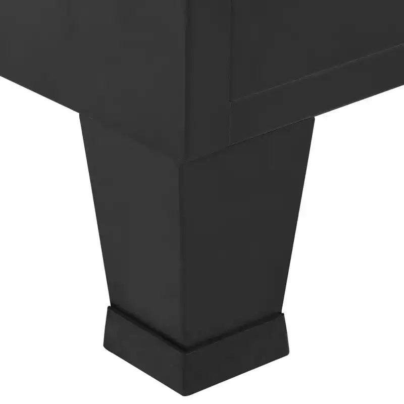 vidaXL Armoire compacte rectangulaire en acier et plastique noirs