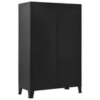 vidaXL Armoire compacte rectangulaire en acier et plastique noirs