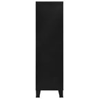 vidaXL Armoire compacte rectangulaire en acier et plastique noirs