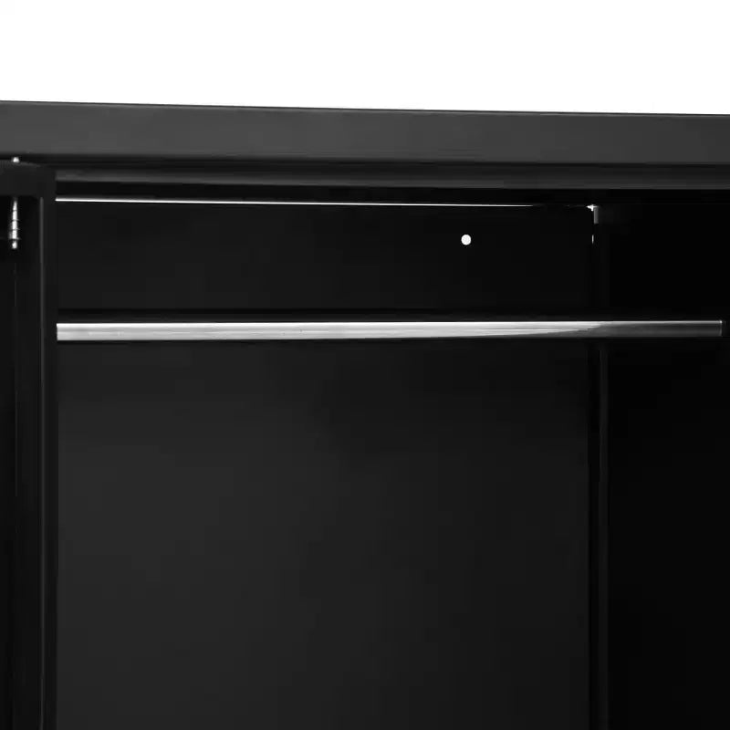 vidaXL Armoire compacte rectangulaire en acier et plastique noirs
