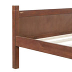 Lit plateforme double FAMYYT avec tête et pied de lit, assemblage facile