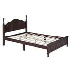 FAMYYT Full Size Wooden Platform Bed with Wooden Slat Support, Easy Assembly