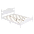 FAMYYT Full Size Wood Platform Bed With Wooden Slat Support, Easy Assembly