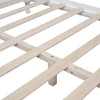 FAMYYT Full Size Wood Platform Bed With Wooden Slat Support, Easy Assembly