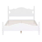 FAMYYT Full Size Wood Platform Bed With Wooden Slat Support, Easy Assembly