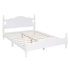 FAMYYT Full Size Wood Platform Bed With Wooden Slat Support, Easy Assembly