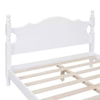FAMYYT Full Size Wood Platform Bed With Wooden Slat Support, Easy Assembly