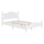 FAMYYT Full Size Wood Platform Bed With Wooden Slat Support, Easy Assembly