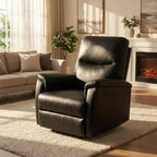 GustoWave Power Recliner Chair With 270 Degree Swivel, Wide PU Leather Seat For Living Room Or Bedroom